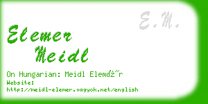 elemer meidl business card